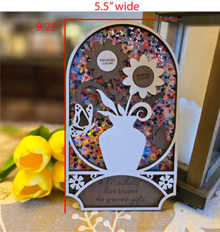 Personalized Mother's Day Laser Engraved Sign Shelf Leaner Flower Pot Birthdays Gift