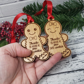 Teacher Ornament Gingerbread Man Women 2020 Boy Girl Smart Cookie Merry Christmas | Customized Personalized | Christmas Gift Exchange