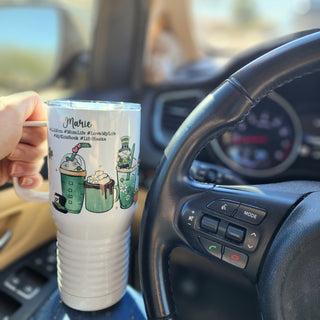 Irish Coffee School Driveline 20 oz. Insulated Travel Mug w/Slider Lid