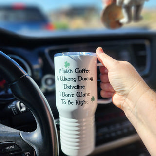 Irish Coffee School Driveline 20 oz. Insulated Travel Mug w/Slider Lid