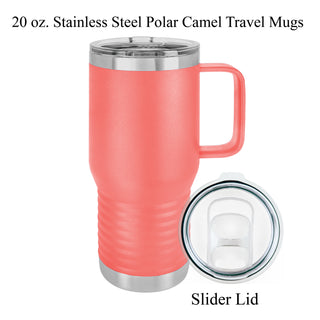 Coffee Keeps Me Sane Until Wine Driveline School Motherhood | Insulated 20 oz Travel Mug with Handle Slider Lid