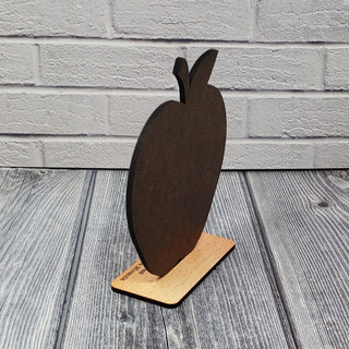 Custom Teacher Appreciation Gift Wood Apple Desk Display Award | Thank You | Big Heart to help Shape