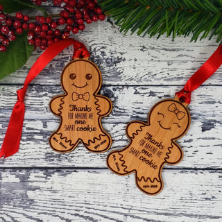 Teacher Ornament Gingerbread Man Women 2020 Boy Girl Smart Cookie Merry Christmas | Customized Personalized | Christmas Gift Exchange