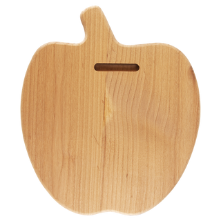 Teacher Award 8" x 9 1/2" Alder Wood Apple shape Plaque